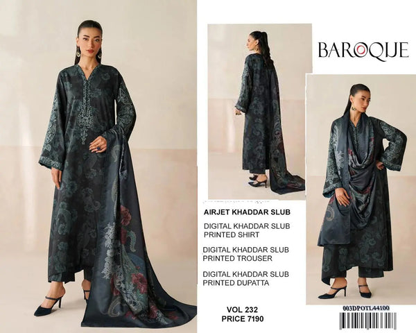 AIRJET KHADDAR DIGITAL PRINT VOLUME 3Pc