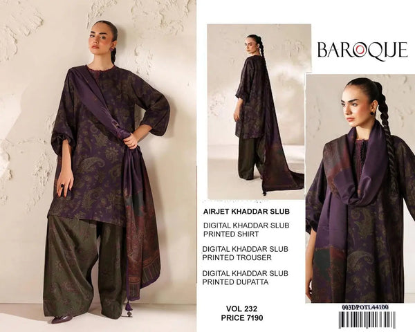 AIRJET KHADDAR DIGITAL PRINT VOLUME 3Pc