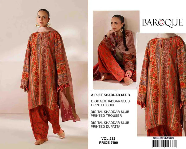 AIRJET KHADDAR DIGITAL PRINT VOLUME 3Pc
