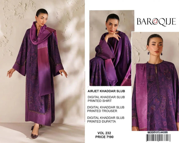 AIRJET KHADDAR DIGITAL PRINT VOLUME 3Pc