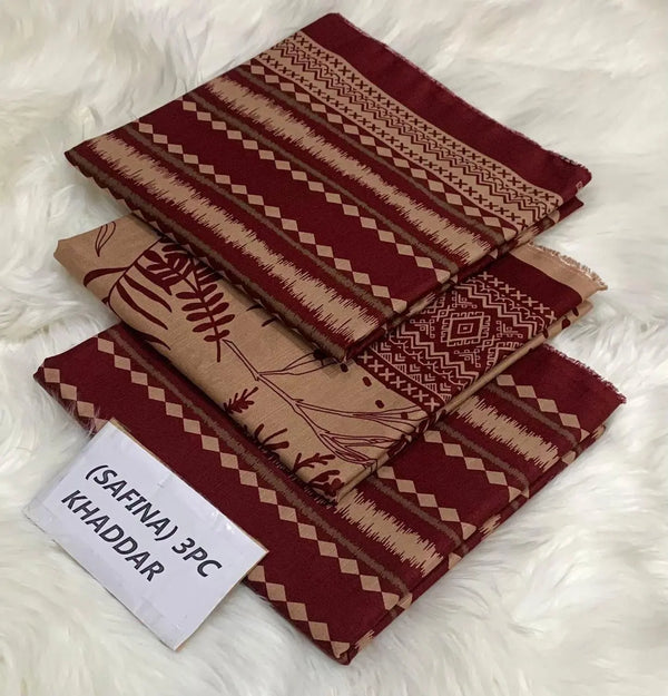 SAFINA Original *khaddar 3pc AL Jannat Gift Center