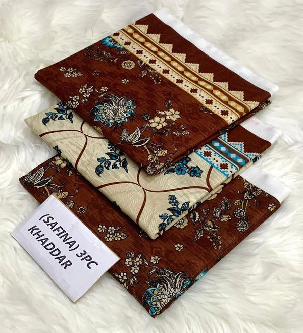 SAFINA Original *khaddar 3pc AL Jannat Gift Center