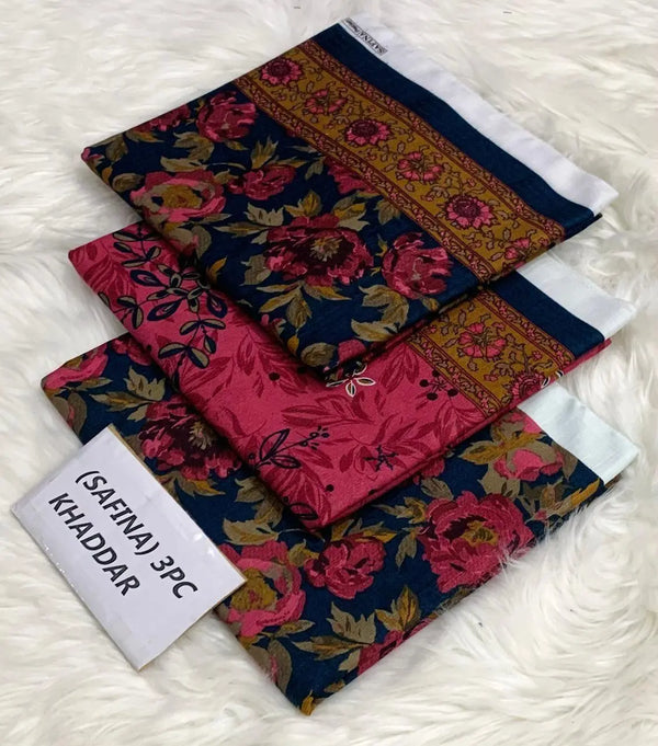 SAFINA Original *khaddar 3pc AL Jannat Gift Center