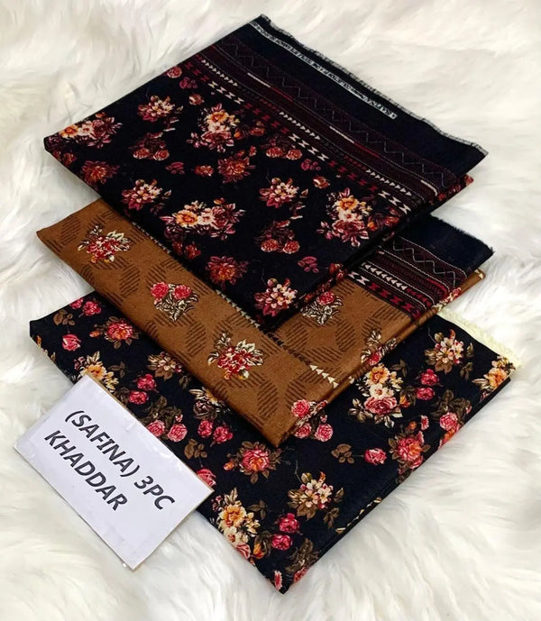 SAFINA Original *khaddar 3pc AL Jannat Gift Center