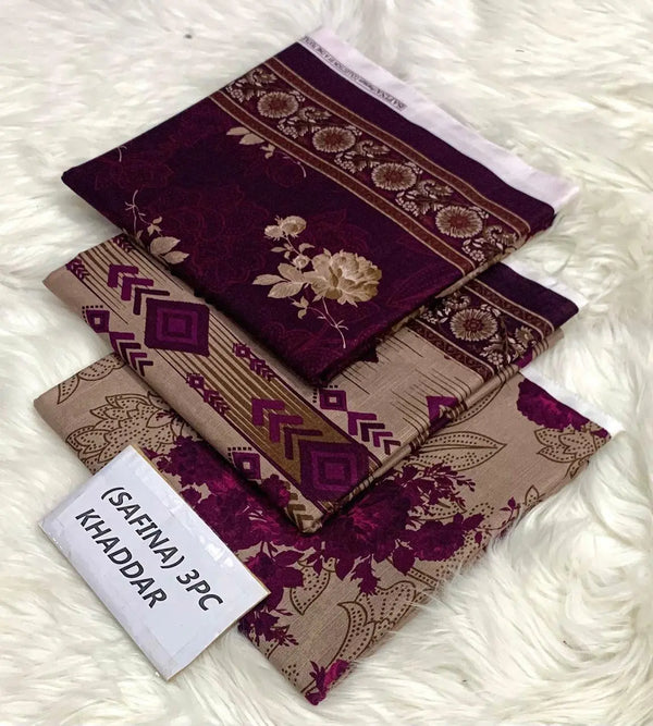 SAFINA Original *khaddar 3pc AL Jannat Gift Center