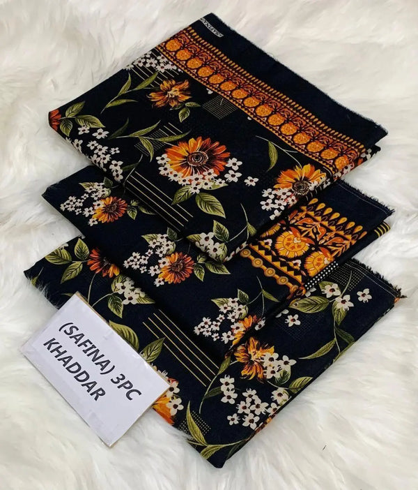 SAFINA Original *khaddar 3pc AL Jannat Gift Center