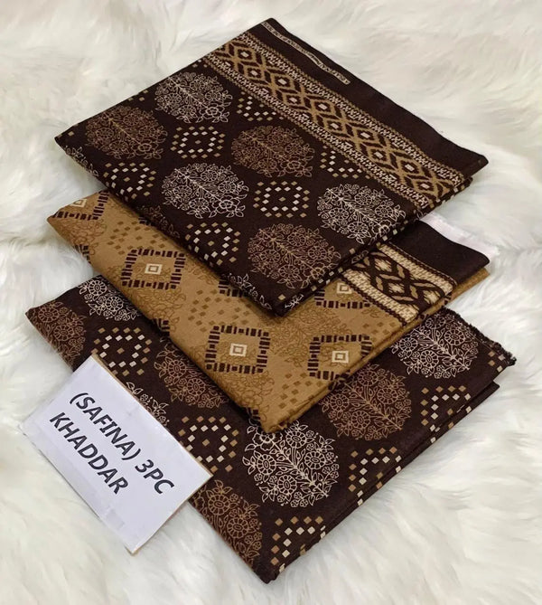 SAFINA Original *khaddar 3pc AL Jannat Gift Center