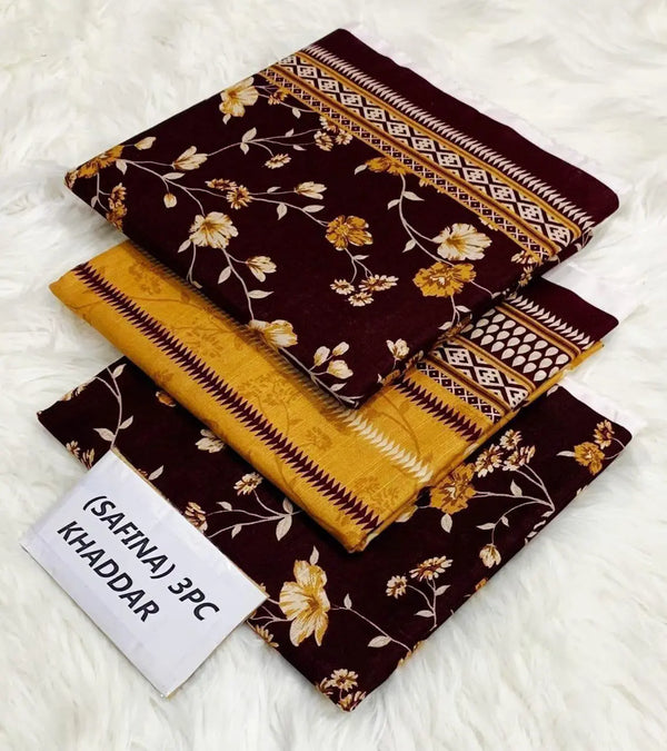 SAFINA Original *khaddar 3pc AL Jannat Gift Center