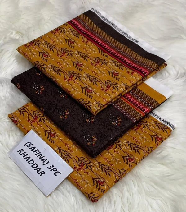 SAFINA Original *khaddar 3pcSAFINA AL Jannat Gift Center