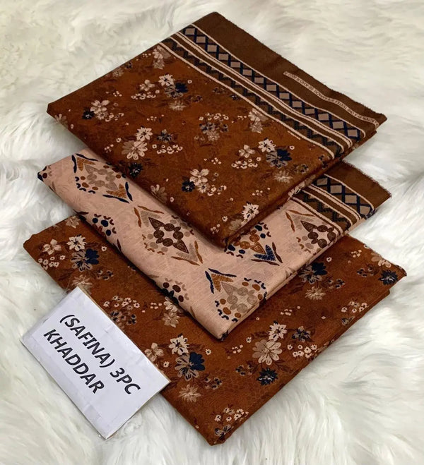 SAFINA Original *khaddar 3pc AL Jannat Gift Center
