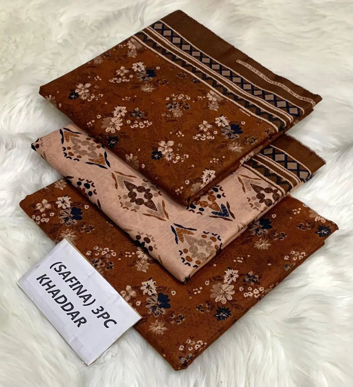 SAFINA Original *khaddar 3pc AL Jannat Gift Center