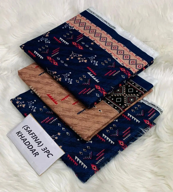 SAFINA Original *khaddar 3pc AL Jannat Gift Center