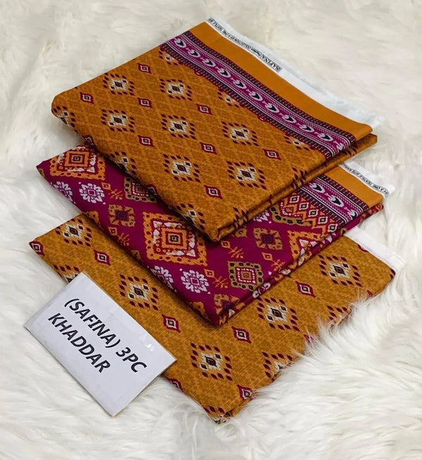 SAFINA Original *khaddar 3pc AL Jannat Gift Center